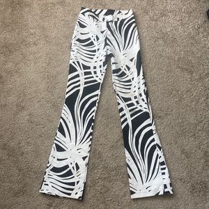 Charlotte Russe Palm tree flared pants size 1